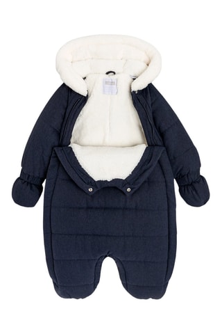 Tutina imbottita con cappuccio - Navy - Obaïbi