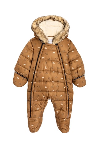 Tutina imbottita con cappuccio - Marrone - Obaïbi