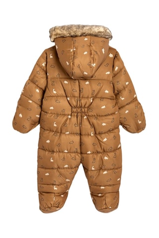 Tutina imbottita con cappuccio - Marrone - Obaïbi