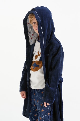 Accappatoio con cappuccio - Navy - Okaïdi