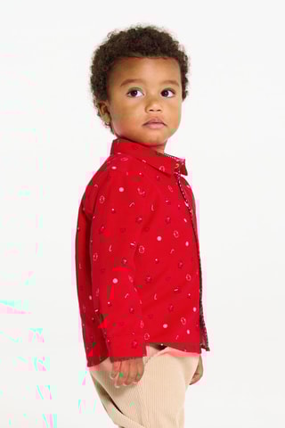 Camicia in velluto - Rosso - Obaïbi