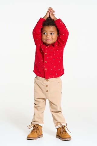 Camicia in velluto - Rosso - Obaïbi