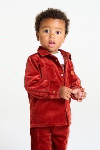 Sovracamicia in velluto - Rosso mattone - Obaïbi