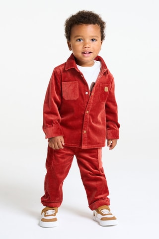 Sovracamicia in velluto - Rosso mattone - Obaïbi