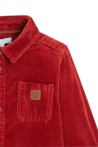 Sovracamicia in velluto - Rosso mattone - Obaïbi