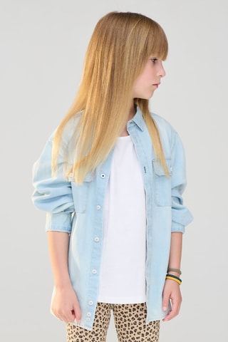 Sovracamicia in jeans - Celeste - Okaïdi