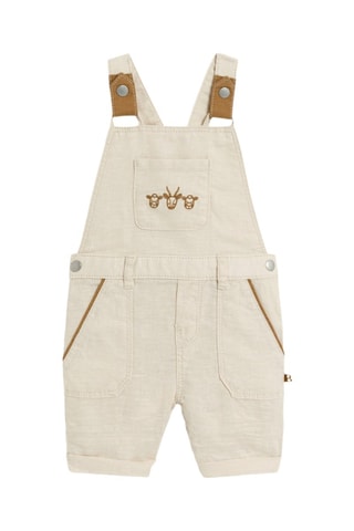 Salopette in lino - Bianco - Obaïbi