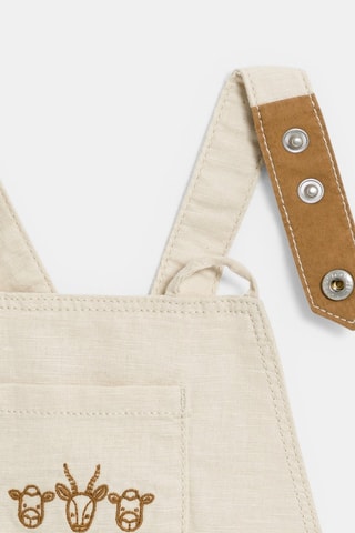 Salopette in lino - Bianco - Obaïbi
