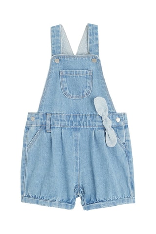 Salopette corta in jeans - Celeste - Obaïbi