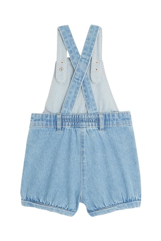 Salopette corta in jeans - Celeste - Obaïbi