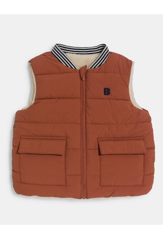 Piumino senza maniche double face - Marrone - Obaïbi