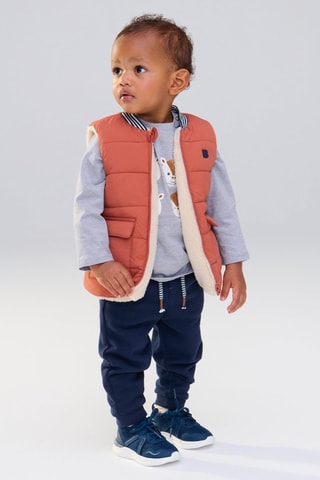 Piumino senza maniche double face - Marrone - Obaïbi