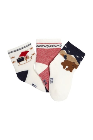 3 paia di calze - Navy e bianco - Obaïbi