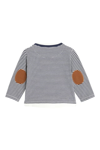 T-shirt effetto trompe-l’œil - Navy - Obaïbi