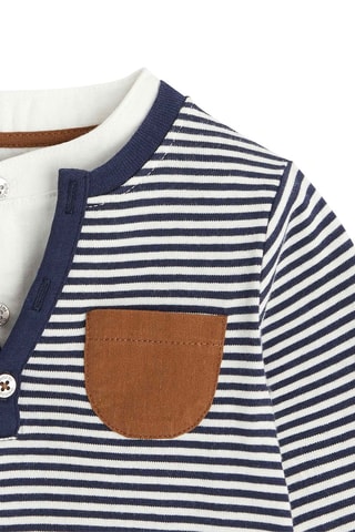 T-shirt effetto trompe-l’œil - Navy - Obaïbi