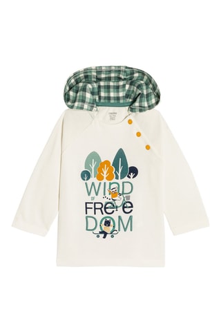 T-shirt con cappuccio - Bianco - Obaïbi