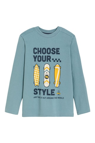 T-shirt - Blu-grigio - Okaïdi