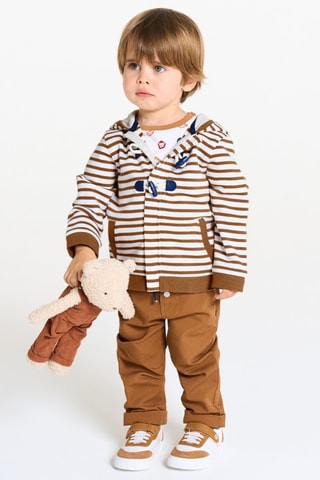 Felpa con cappuccio - Marrone - Obaïbi