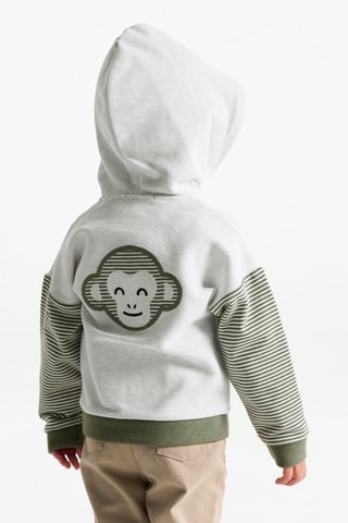 Felpa con cappuccio - Grigio chiaro melange - Obaïbi