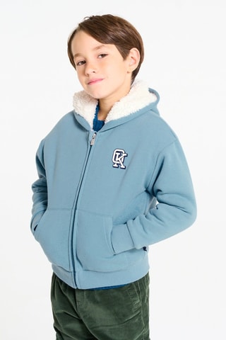 Felpa con cappuccio - Celeste - Okaïdi