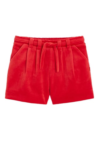 Shorts in velluto - Rosso - Obaïbi