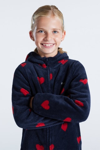 Tuta con cappuccio in velluto - Navy - Okaïdi