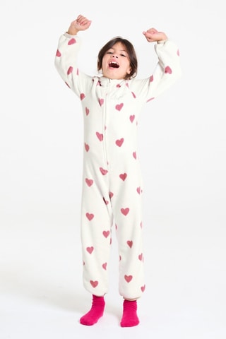 Tuta pigiama - Bianco e rosa - Okaïdi