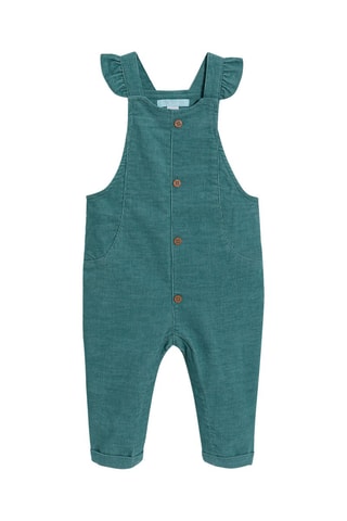 Salopette in velluto e t-shirt - Bianco e verde scuro - Obaïbi