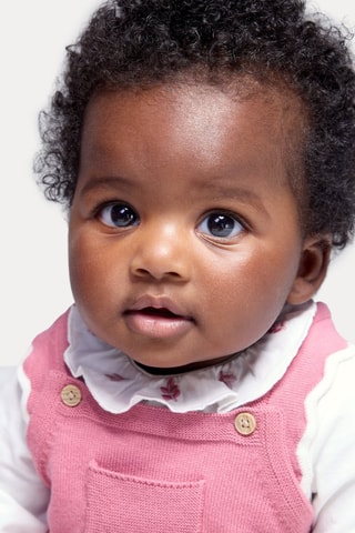 Body e salopette - Bianco e rosa - Obaïbi