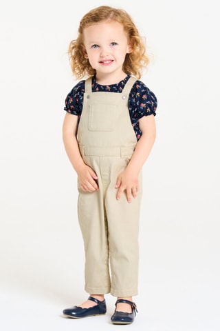 Blusa e salopette - Bianco e blu notte - Obaïbi