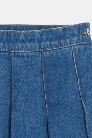 Gonna plissé in jeans - Blu chiaro - Okaïdi