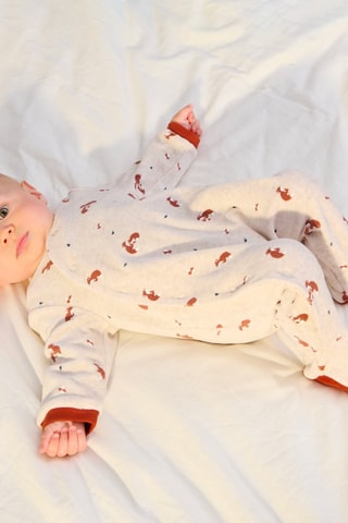 Pigiamino in velluto - Beige melange - Obaïbi