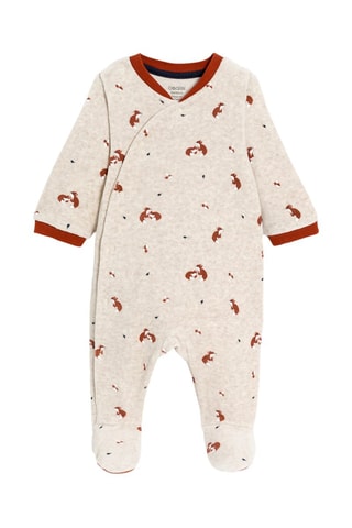 Pigiamino in velluto - Beige melange - Obaïbi