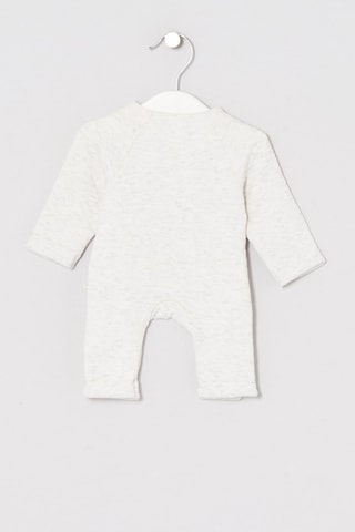 Pigiamino e body - Grigio chiaro melange e bianco - Obaïbi