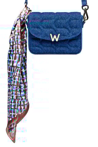 Borsa a tracolla in denim Mimi Swirl - Navy