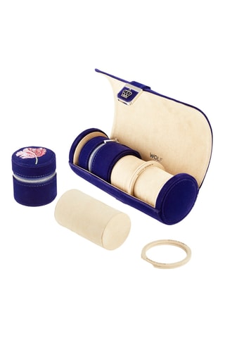 Cofanetto per orologi in velluto Royal - Blu scuro