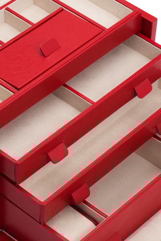 Portagioie in pelle Palermo - Rosso