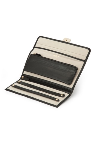 Pochette portagioie in pelle Palermo - Nero e antracite