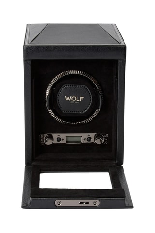 Scatola carica orologi semplice in pelle vegan Racing - Nero