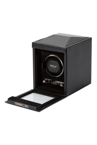 Scatola carica orologi semplice in pelle vegan Racing - Nero