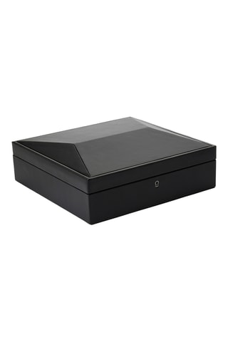 Cofanetto per orologi in pelle vegan Racing - Nero