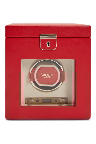 Scatola carica orologi semplice in pelle Palermo - Rosso