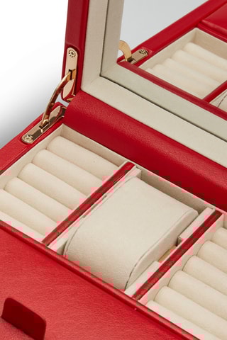 Scatola carica orologi semplice in pelle Palermo - Rosso