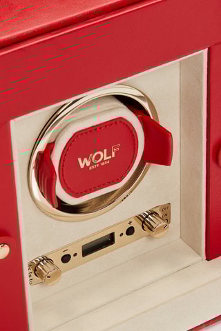 Scatola carica orologi semplice in pelle Palermo - Rosso