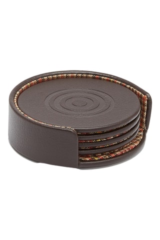 Sottobicchiere in pelle WM  Marrone