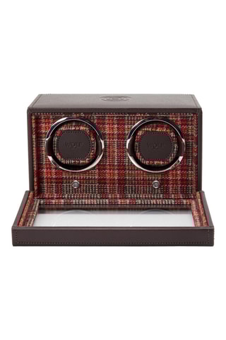 Scatola carica orologi per 2 orologi in pelle vegan MW - Marrone