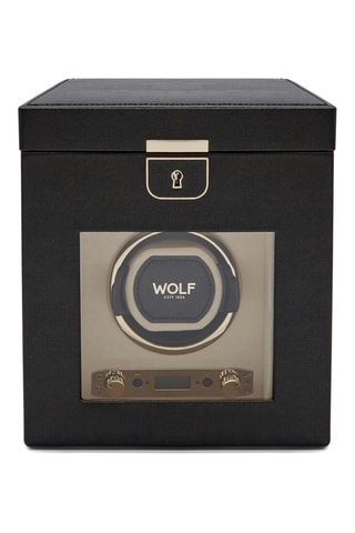 Scatola carica orologi semplice in pelle Palermo - Nero