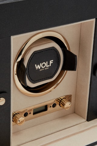 Scatola carica orologi semplice in pelle Palermo - Nero