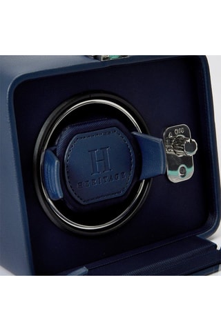 Scatola carica orologi in pelle - Navy