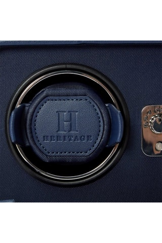 Scatola carica orologi in pelle - Navy